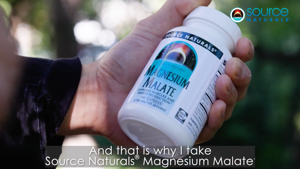Man giving testimonial for Source Naturals Magnesium Malate